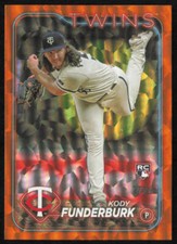 Kody Funderburk 2024 Topps Orange Crackle Foil #538 SN Twins