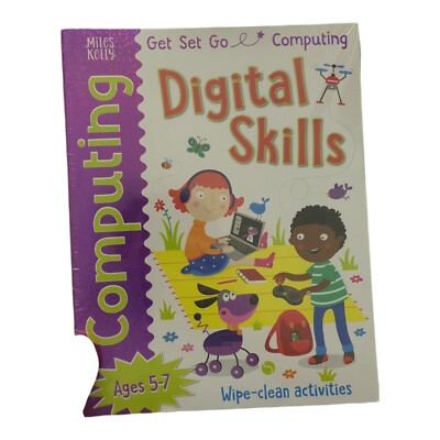 COMPUTING  4 Wipe Clean A4 Books Ages 5 to 7 Miles Kelly 
