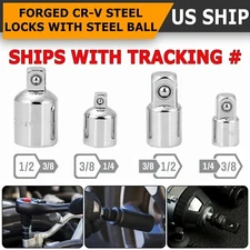 4pc 3/8" 1/4" 1/2" Ratchet wrench Socket Drive Adapter Reducer Air Impact Set