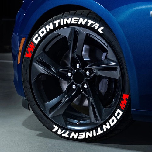 CONTINENTAL Tire Lettering Sticker 1.06'' 14''-22'' 8 Sets Permanent Decals - Bild 1 von 4