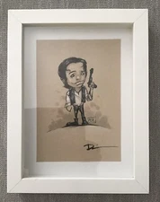 Danny Silva, Signed Han Solo Original Drawing, Star Wars Pop Art, Comics Artist