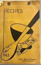 Clinton Oklahoma Vintage Cookbook Recipes Junior Service League 1963 SEE VIDEO