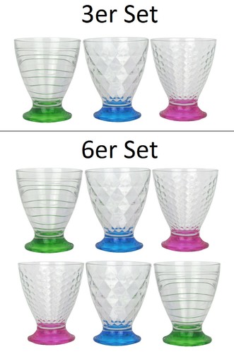 12-teiliges Acryl-Eisschalen-Set – 284 Ml, Transparent, Mit Fuß, Für Desserts, Salat & Party