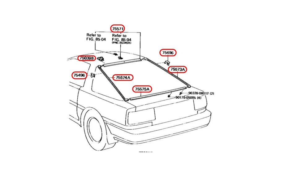 TOYOTA JZA70 SUPRA MK3 GENUINO OEM Juego de molduras de parabrisas de césped trasero JDM Foto 3 de 4