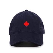 Canada Flag Red Maple Leaf Baseball Cap Embroidered Cotton Adjustable Dad Hat