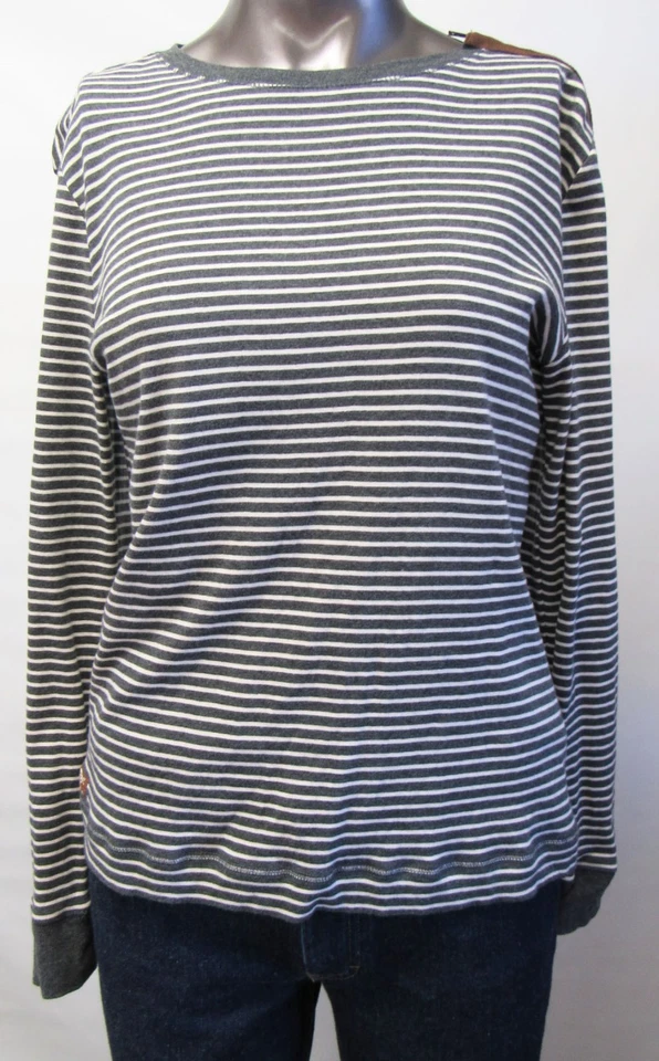 Ralph Lauren,Neuwertig,Damen,Sweatshirt,Weiß/Grau,Gestreift,XL(USA),Gr.44 - Bild 2 von 4