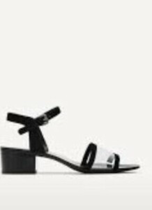 zara clear strap sandals