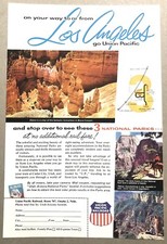 1957 Original Print Ad Full Page - Union Pacific Railroad Los Angeles. Vintage