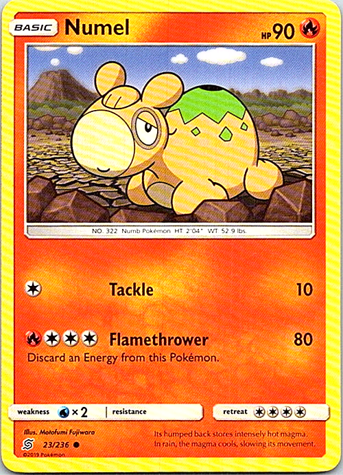 numel pokemon card value Numel 23/236 Pokemon Unified Minds Regular Light Play