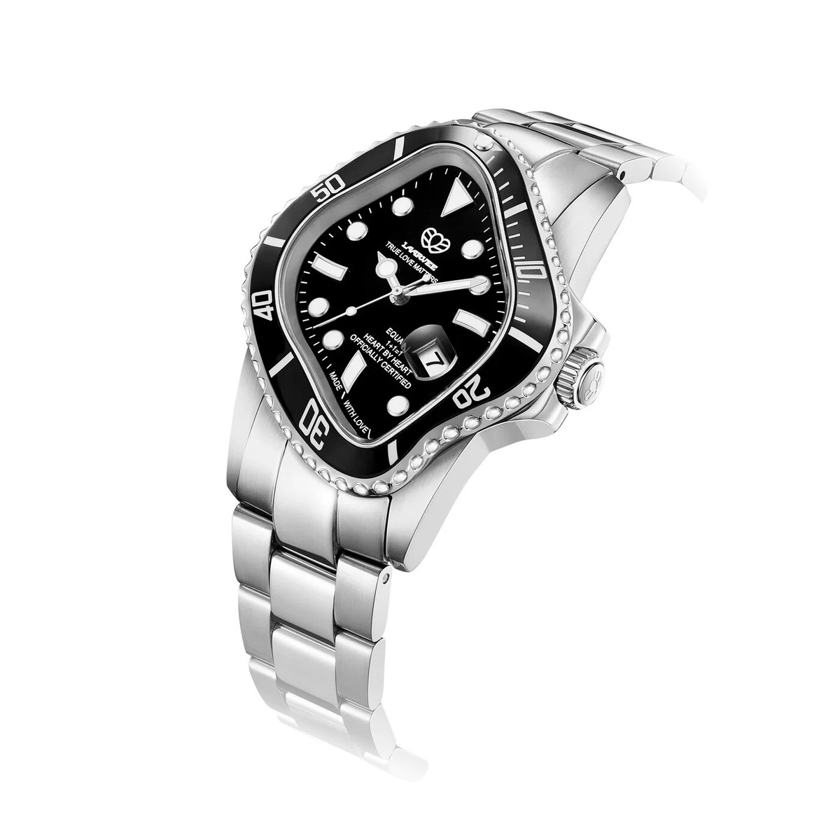 LAARVEE PEA001 | SILVER PRECISION STEEL: BLACK BEZEL & BLACK LAARVEE PEA001 | SILVER PRECISION STEEL: BLACK BEZEL & BLACK