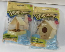 Kids Wood Shop Bird Feeder  Bird House Activity Skill-Building Model Kit