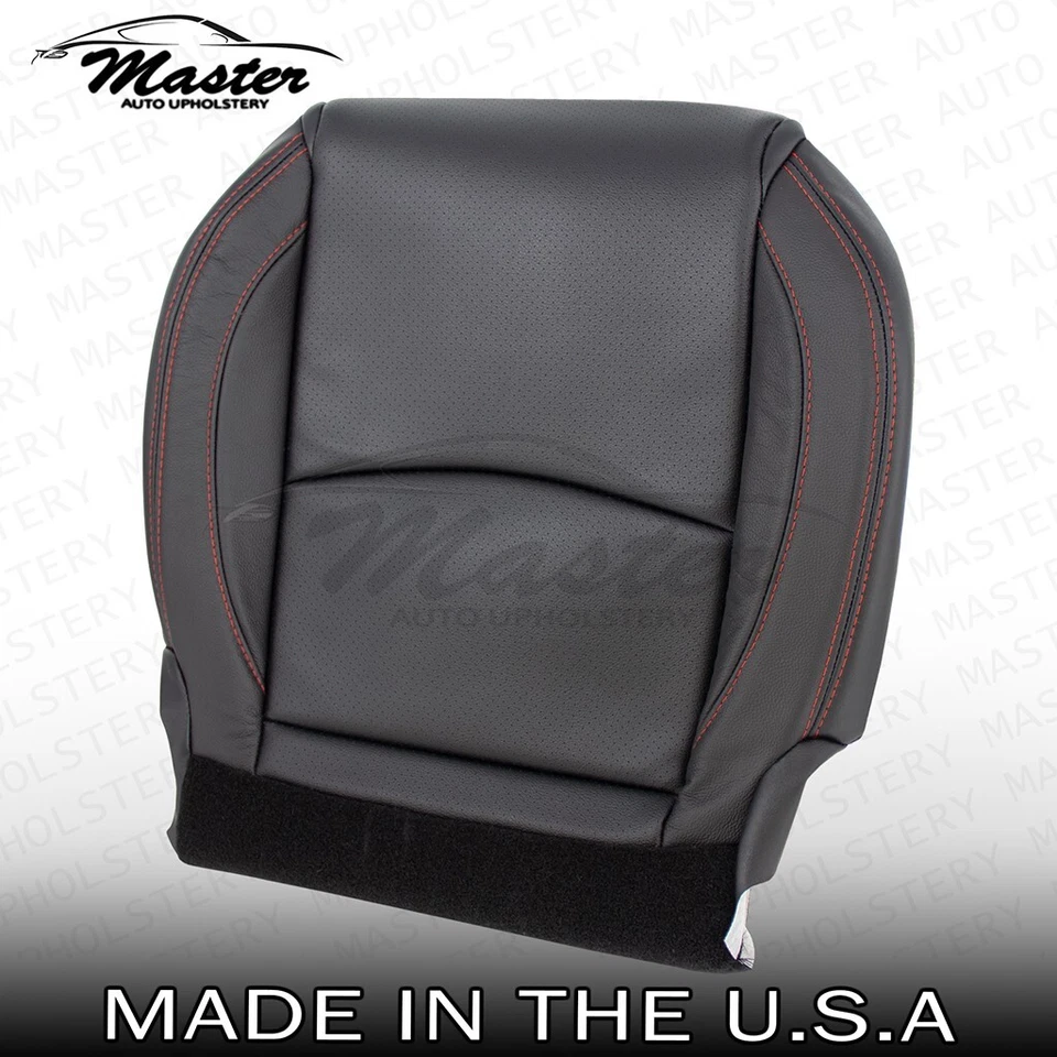 Cubierta de asiento de cuero negra inferior para Mazda 3 pasajeros 2014-2016, perforada Foto 3 de 4