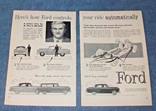 1952 Ford Cars Vintage 2pg Ad Heres How For Controls Your Ride...