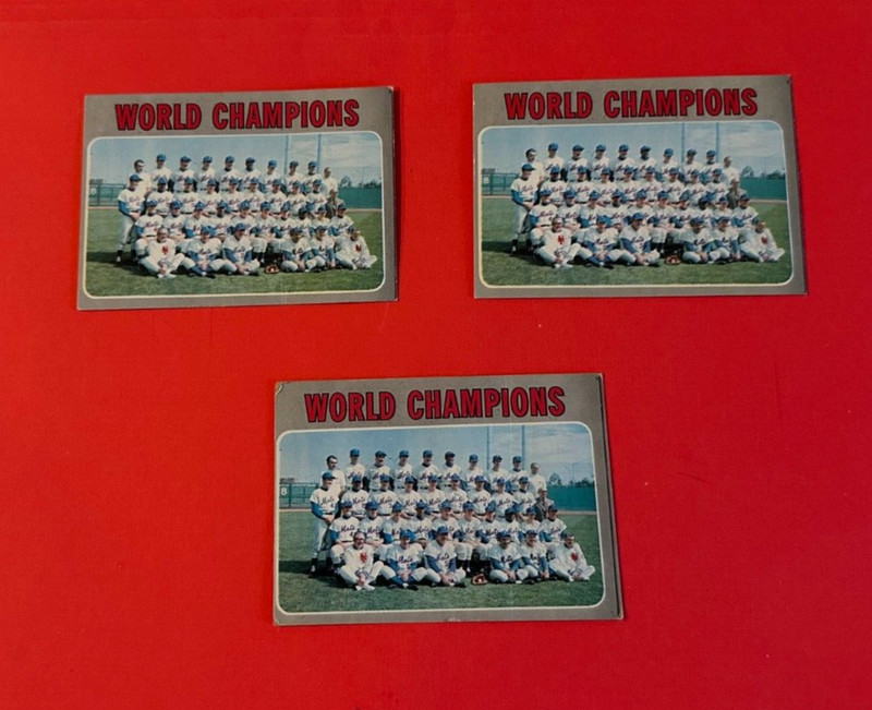 1970 Topps  Lot 3 #1 Mets World Champions - EX !