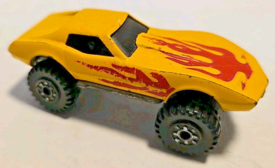Vintage 1975 Mattel Hot Wheels Yellow Monster Vette Corvette Stingray 4x4 Car