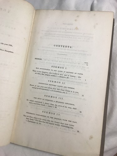 Antique Historical Book Sermons by Nathan Parker Memoirs 1835 Portsmouth N.H. - Picture 9 of 12