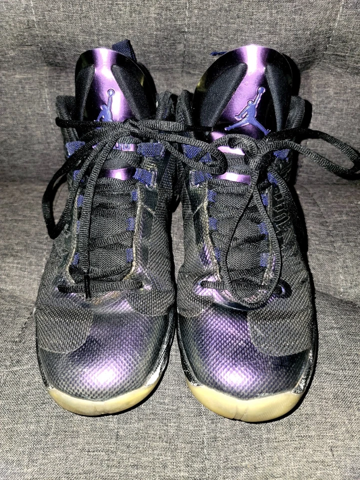 Air Jordan Super Fly 5 Black/Concord-White 844677-012 Size US 9 Holographic - Image 3 of 4