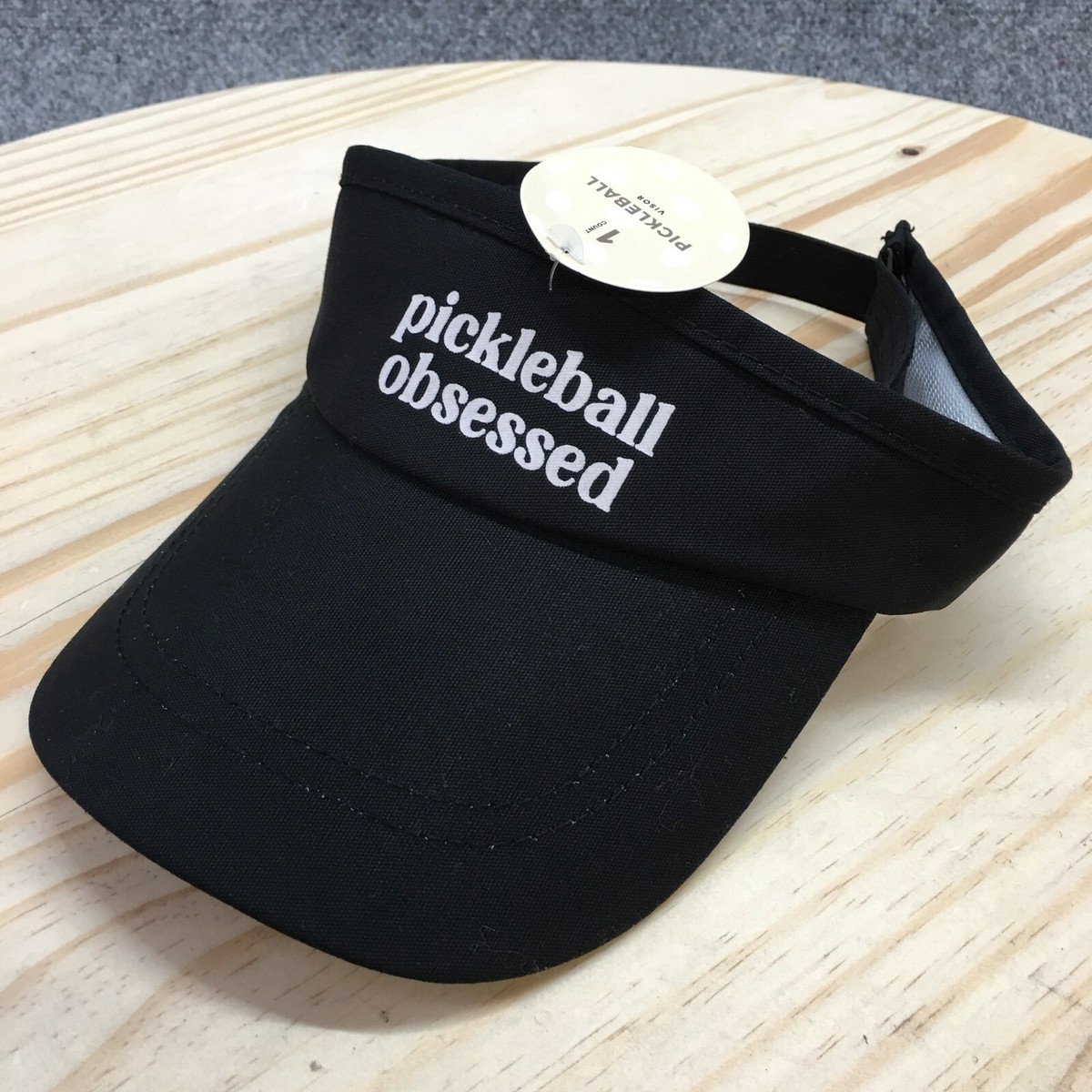 Pickleball Obsessed Visor Hat Mens Black OS Curved Brim