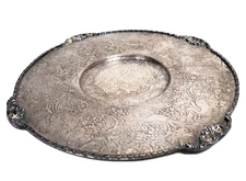 Weidlich Bros Art Nouveau Silver Plate "BMMTS"  Bird Craft Serving Tray 1910
