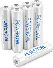 AAA Rechargeable Batteries POWEROWL Rechargeable AAA Batteries 1000mAh 8 count 