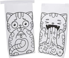 Disposable Vomit Bags Set of 50 | 9.5 x 6 Barf Bags Fast Opening BIG FUDGE