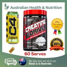 NUTREX RESEARCH CREATINE DRIVE 300G + FREE SAME DAY SHIPPING & C4 CAN