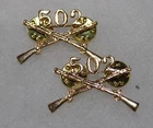Pair of 502nd Infantry Regiment Officer Collar Badges Para American
