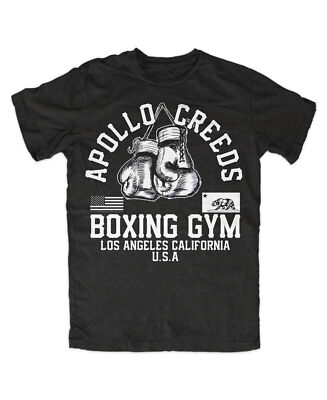 Apollo Creed Boxing Gym T-Shirt-Schwarz Boxen, Kult,Fightclub,