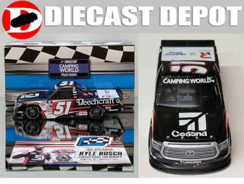 KYLE BUSCH 2021 ATLANTA WIN RACED VERSION CESSNA #51 TOYOTA TUNDRA TRUCK 1/24 AC