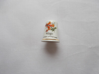 FINGERHUT JUNGFRAU / ORANGE BLUME (12/06) GEBURTSTAGSSCHILD #