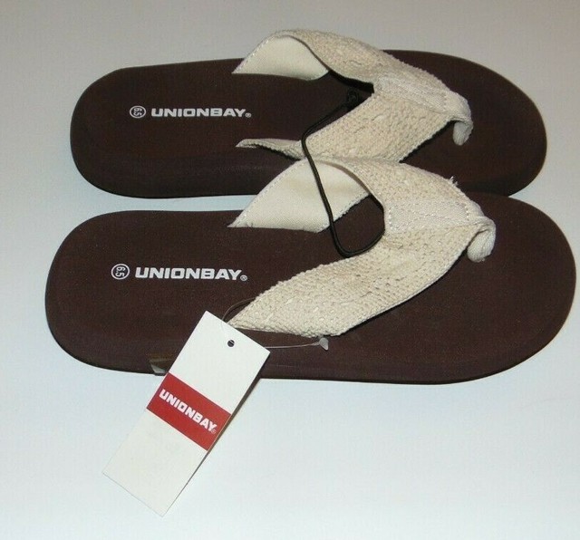 Women's UNIONBAY FlipFlops Sandals Size 8 SUNFLOWER Natural webbing for sale online eBay