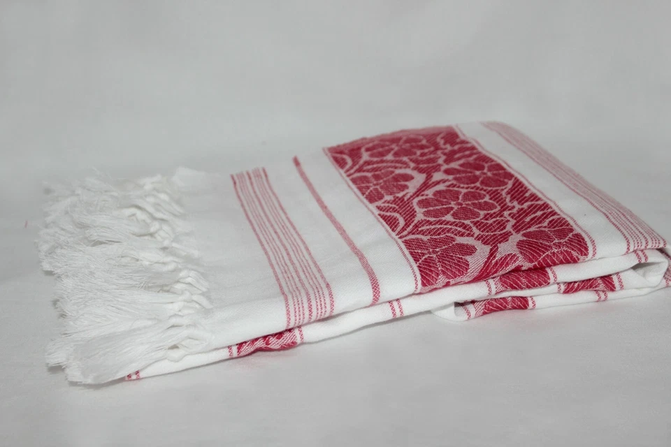 TROY Auténtica Toalla de Playa Turca Estampado de Flores Peshtemal Spa, Gimnasio, Baño  Foto 3 de 4