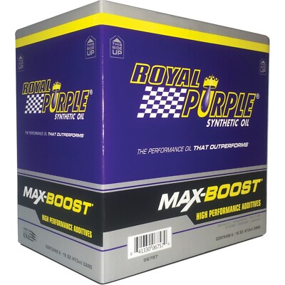 Royal Purple 11757, 6 Pack, Synthetic Max Boost High Performance Additives, Oil