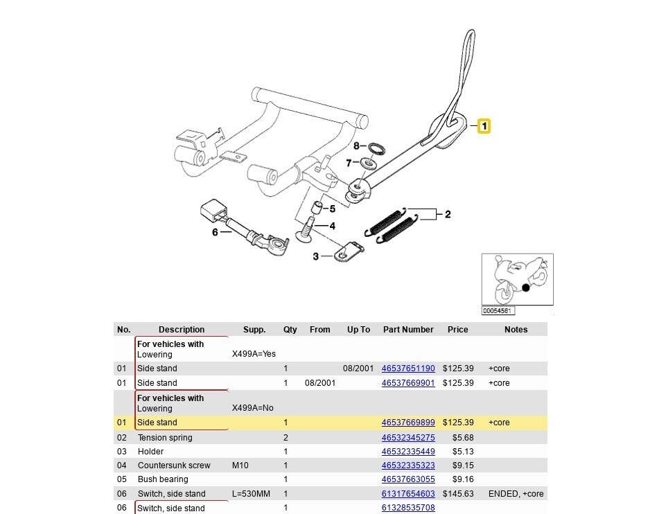 BMW OEM Side Stand 46537669899 | eBay 