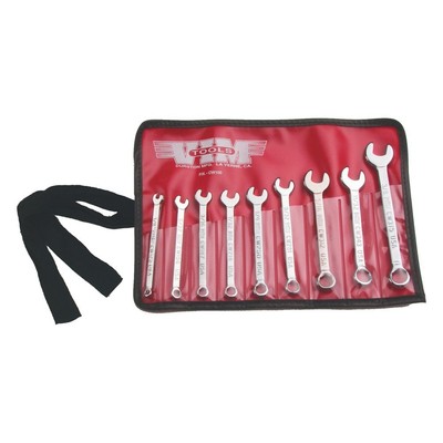 9-piece 1/8'' to 3/8'' 6-Point Straight Head Midget Combination Wrench Set