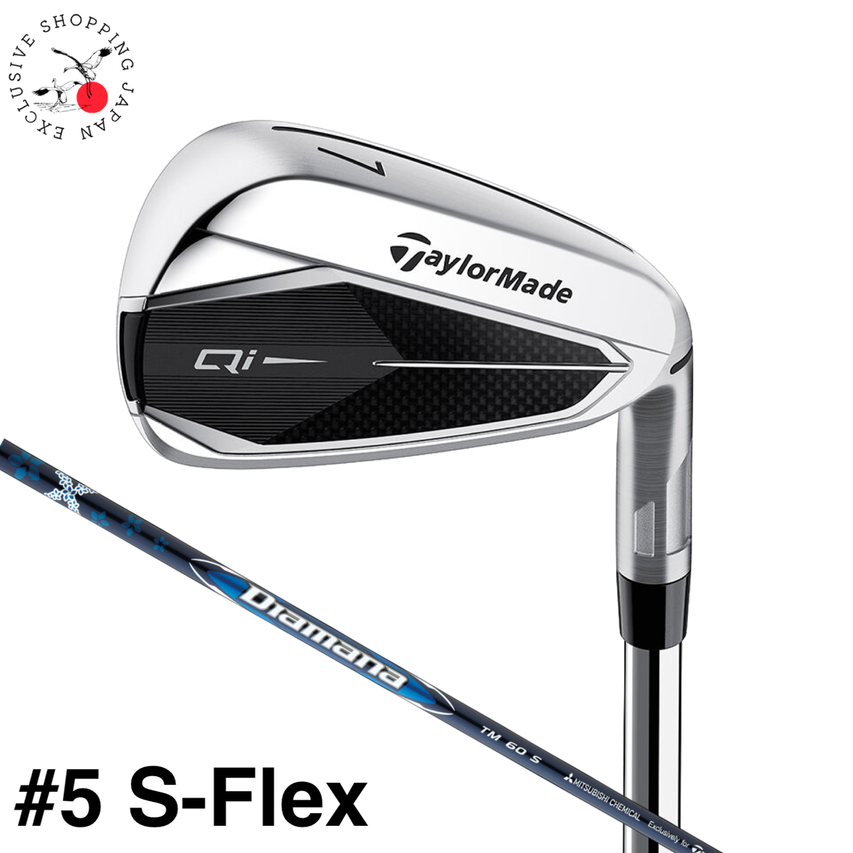 Taylormade Golf Qi Iron Club #5 S Flex Diamana BLUE TM60 Graphite