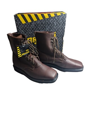 Brazos Work Kiltie Lace Up Oil-Resistant Leather Work Boots Mens Size  13 NEW