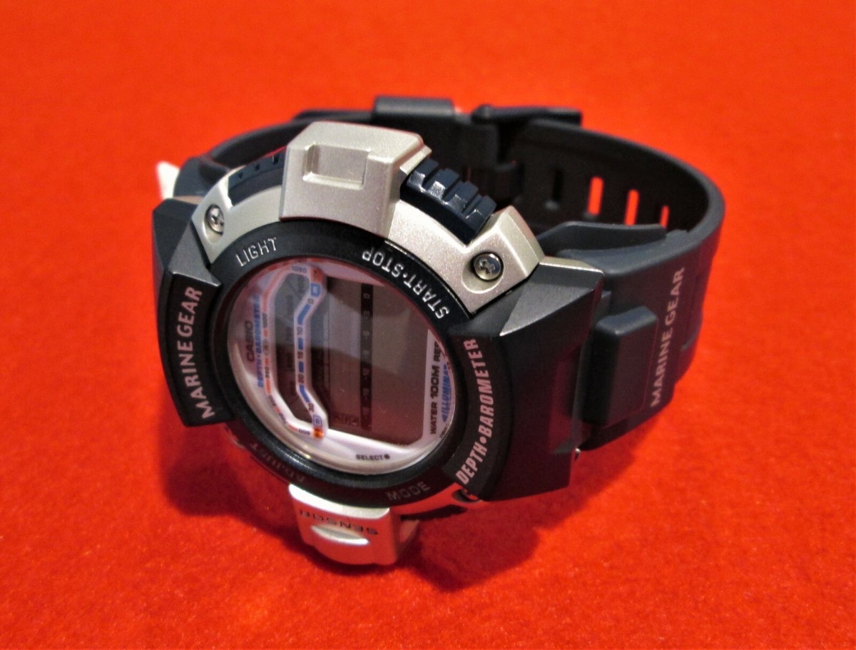 CASIO MARINEGEARTIMER デジタル SGT-130 Casio SGT-130-2T SUNBURST MARINE GEAR Rare Vintage Digital