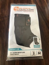 Shock Doctor Ultra Wrap Lace Ankle Support (Black, Medium, 8.5–9)