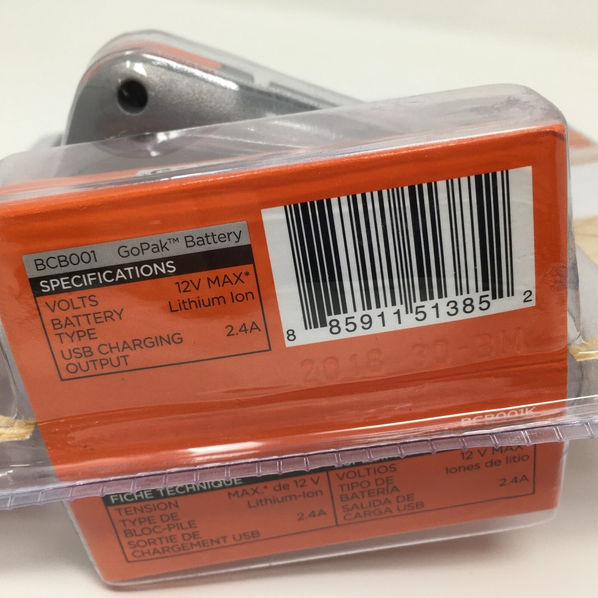 NEW SEALED BLACK+DECKER GoPak Battery with USB Charging Cable