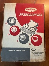 Vintage  Typewriter Carbon Paper Box of Rediform Speedicopy Sets 8 1/2 x 11 thumbnail