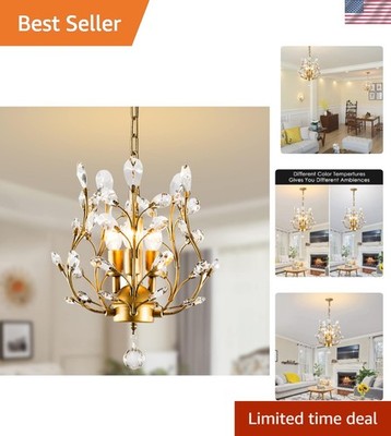Modern Vintage Style K9 Crystal Pendant Light - 3-Light Fixture for Elegance