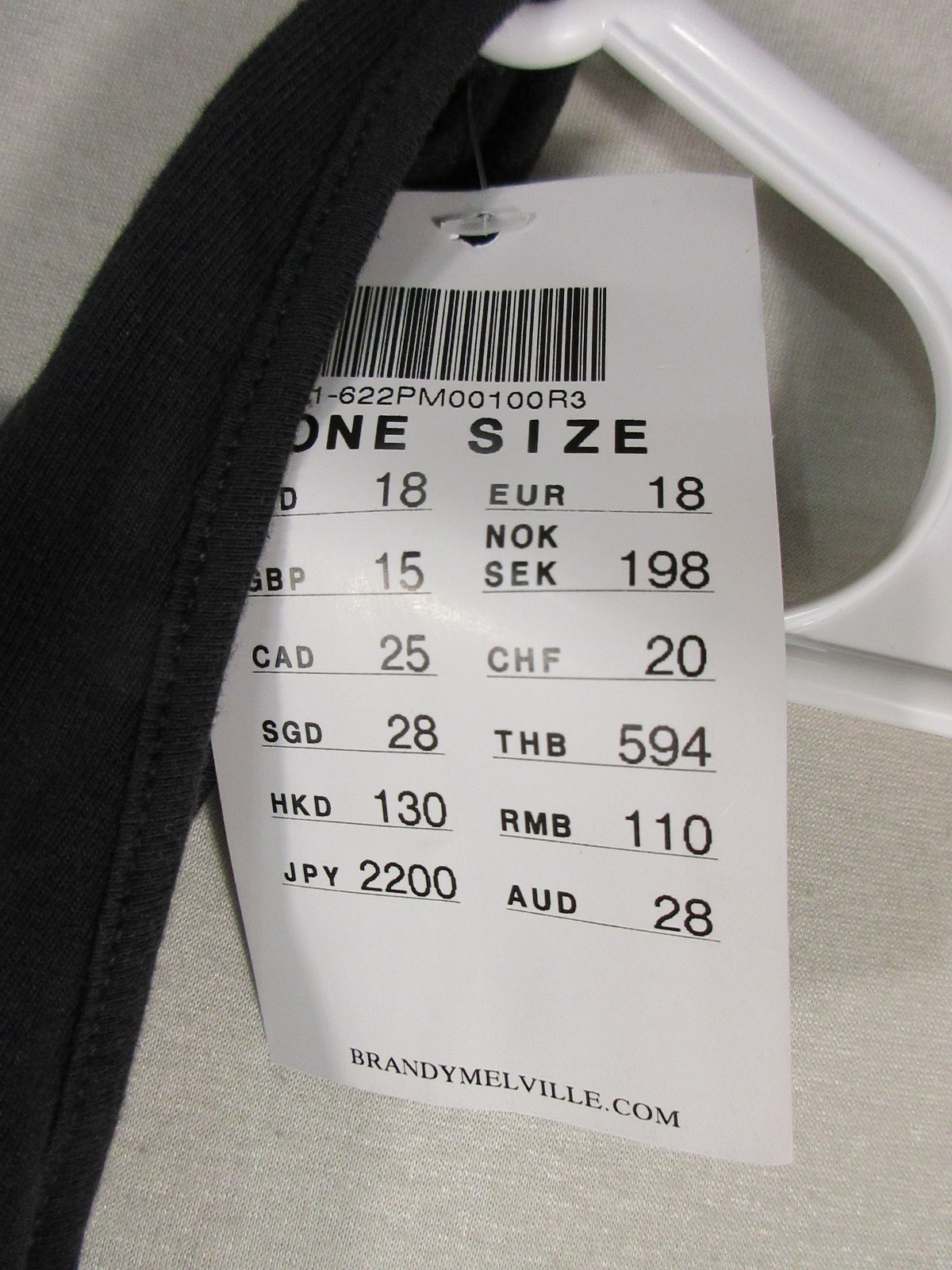 Brandy Melville Womens Scoop Neck Cotton Tank Top Sleeveless One Size Black