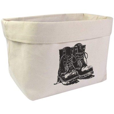 Große Canvas-Organizer-/Aufbewahrungstasche ''alte Arbeitsstiefel'' (OR00039837)