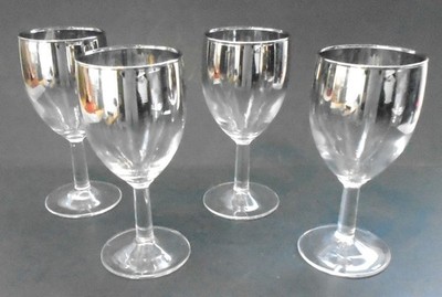 Vitreon Queens Silver Ombre Wine/Cordial Glasses, Set of 4