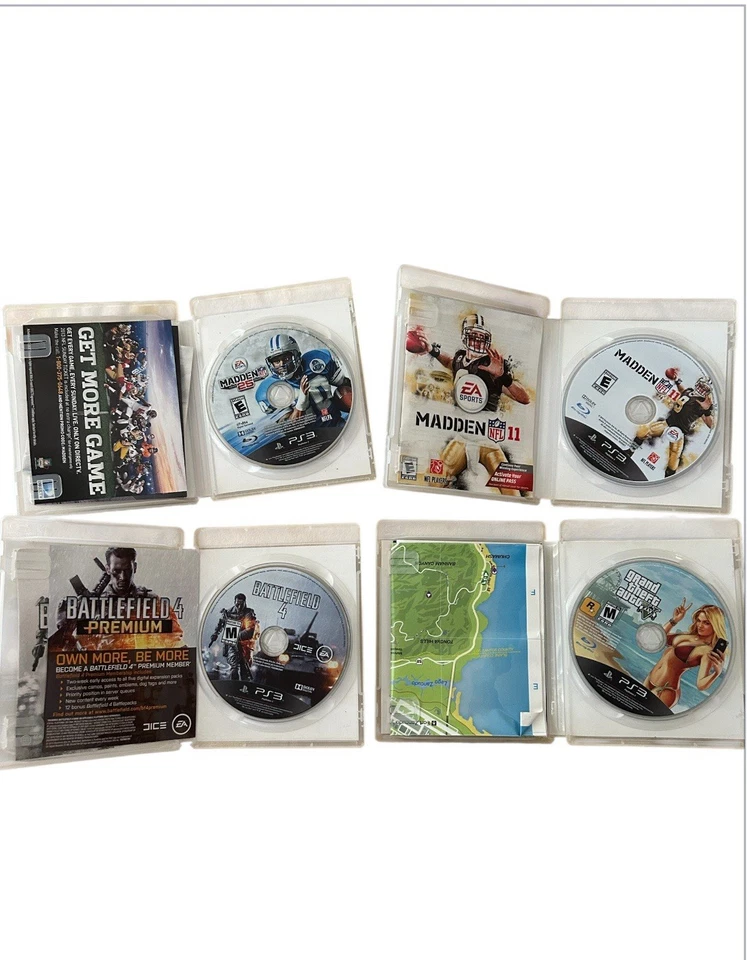 Lote de 4 Juegos PS3 - GTA V, Battlefield 4, Madden 25, Madden 11 (Completo) Foto 3 de 3