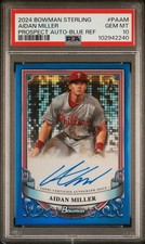 2024 Bowman Sterling - Prospect Autographs Aidan Miller #PA-AM Blue Refractor...