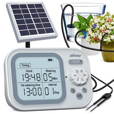 Solar Drip Irrigation System, 490 Timer Modes, 50FT Automatic Plant Watering Kit