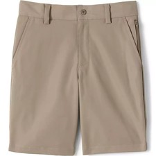 Lands' End School Uniform Boys Active Chino Shorts Size 12 529047