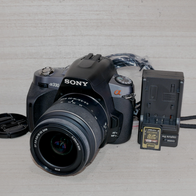 Sony Alpha DSLR-A330 10.2MP Digital SLR Camera - Black (Kit w/ DT